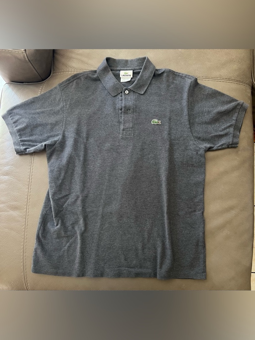 Lacoste Men's Polo Shirt in Charcoal Gray